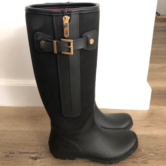 tommy hilfiger mela rain boots